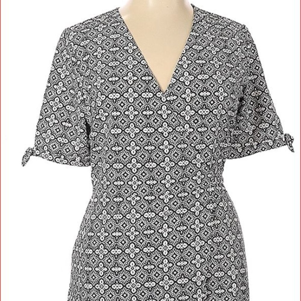 Banana Republic Wrap Dress with Tie Sleeve Size 14 NWT